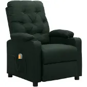 vidaXL Massagestoel stof donkergroen