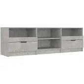 vidaXL Tv-meubel 150x33,5x45 cm bewerkt hout betongrijs