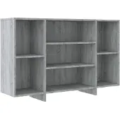 vidaXL Dressoir 120x30x75 cm bewerkt hout grijs sonoma eikenkleurig