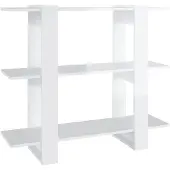 vidaXL Boekenkast/kamerscherm 100x30x87 cm hoogglans wit