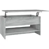vidaXL Salontafel 80x50x40 cm bewerkt hout grijs sonoma eiken