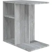 vidaXL Bijzettafel 50x30x50 cm bewerkt hout grijs sonoma eikenkleurig