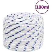 vidaXL Boot touw 16 mm 100 m polypropyleen wit