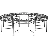vidaXL Boombank rond Ø160 cm staal zwart