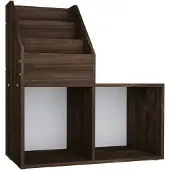 vidaXL Kindertijdschriftenrek 71x30x78,5 cm bewerkt hout gerookt eiken