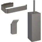 Ben Torgetto 3-delige toiletset geborsteld zwart