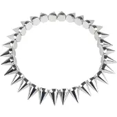 Boland Halsband spikey (zilverkleurig)