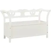 vidaXL Bankje 107x45x75,5 cm massief vurenhout wit