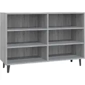 vidaXL Dressoir 103,5x35x70 cm bewerkt hout grijs sonoma eikenkleurig