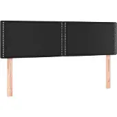 vidaXL Hoofdborden 144x5x78/88 cm kunstleer zwart