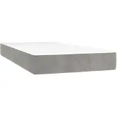 vidaXL Pocketveringmatras 80x210x20 cm fluweel lichtgrijs