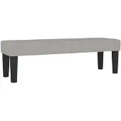 vidaXL Bankje 100x30x30 cm stof lichtgrijs