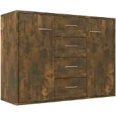 vidaXL Dressoir 88x30x65 cm bewerkt hout gerookt eikenkleurig