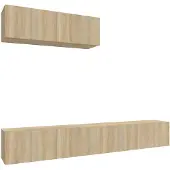 vidaXL 3-delige Tv-meubelset bewerkt hout sonoma eikenkleurig