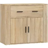 vidaXL Dressoir 80x33x70 cm bewerkt hout sonoma eikenkleurig