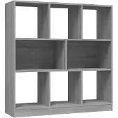 vidaXL Boekenkast 97,5x29,5x100 cm bewerkt hout grijs sonoma eiken