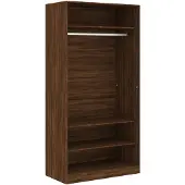 vidaXL Kledingkast 100x50x200 cm bewerkt hout bruin eikenkleur