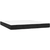 vidaXL Pocketveringmatras medium 160x220x20 cm fluweel zwart