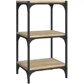vidaXL Boekenkast 40x33x70,5 cm bewerkt hout en staal Sonoma eiken