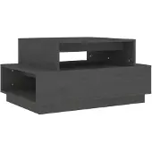 vidaXL Salontafel 80x55x40,5 cm massief grenenhout grijs