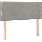 vidaXL Hoofdbord 100x5x78/88 cm fluweel lichtgrijs