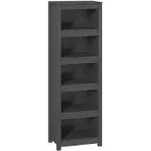 vidaXL Boekenkast 50x35x154 cm massief grenenhout grijs