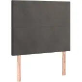 vidaXL Hoofdbord donkergrijs 90x5x118/128 cm fluweel