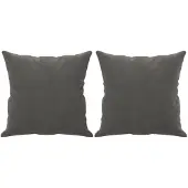 vidaXL Sierkussens 2 st 40x40 cm fluweel donkergrijs