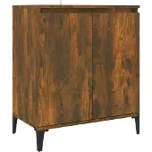 vidaXL Dressoir 60x35x70 cm bewerkt hout gerookt eikenkleurig