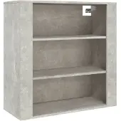 vidaXL Wandkast 80x33x80 cm bewerkt hout betongrijs