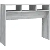 vidaXL Wandtafel 105x30x80 cm bewerkt hout grijs sonoma eikenkleurig