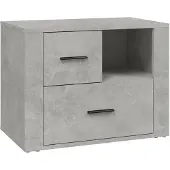 vidaXL Nachtkastje 60x36x45 cm bewerkt hout betongrijs