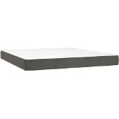 vidaXL Pocketveringmatras medium 180x200x20 cm fluweel donkergrijs