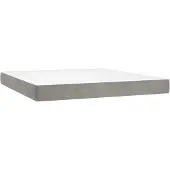 vidaXL Pocketveringmatras medium 180x200x20 cm fluweel lichtgrijs