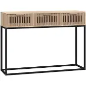vidaXL Wandtafel 105x30x75 cm bewerkt hout en ijzer
