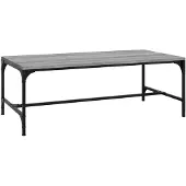 vidaXL Salontafel 80x50x35 cm bewerkt hout grijs sonoma