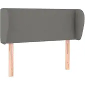 vidaXL Hoofdbord met randen 93x23x78/88 cm stof donkergrijs