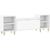 vidaXL Tv-meubel 160x35x55 cm bewerkt hout wit