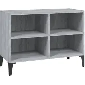 vidaXL Tv-meubel met metalen poten 69,5x30x50 cm grijs sonoma eiken