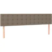 vidaXL Hoofdborden 180x5x78/88 cm stof taupe