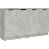 vidaXL Dressoirs 2 st 60x30x70 cm bewerkt hout betongrijs