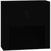 vidaXL Wandkast 80x33x80 cm bewerkt hout zwart