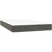 vidaXL Pocketveringmatras medium 120x200x20 cm fluweel donkergrijs