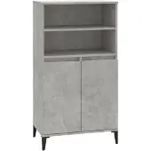 vidaXL Hoge kast 60x36x110 cm bewerkt hout betongrijs