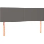 vidaXL Hoofdborden 144x5x78/88 cm kunstleer grijs