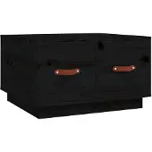 vidaXL Salontafel 60x53x35 cm massief grenenhout zwart
