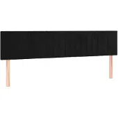 vidaXL Hoofdborden 180x5x78/88 cm fluweel zwart