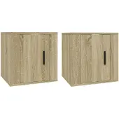 vidaXL Tv-wandmeubels 2 st 40x34,5x40 cm sonoma eikenkleurig