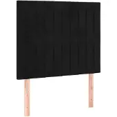 vidaXL Hoofdbord zwart 100x5x118/128 cm fluweel