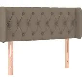 vidaXL Hoofdbord met randen 103x16x78/88 cm stof taupe